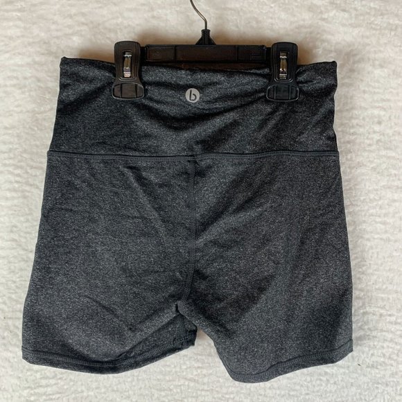 Body Biker Shorts Women Small Gray Polyester Stretch Elastic Waist Pull On 7538 - Picture 2 of 9